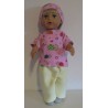 complete set geel met slakken roze baby born 43cm