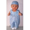overal blauw hartjes baby born 43cm