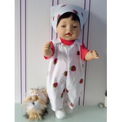 overal setje aardbeien baby born 43cm