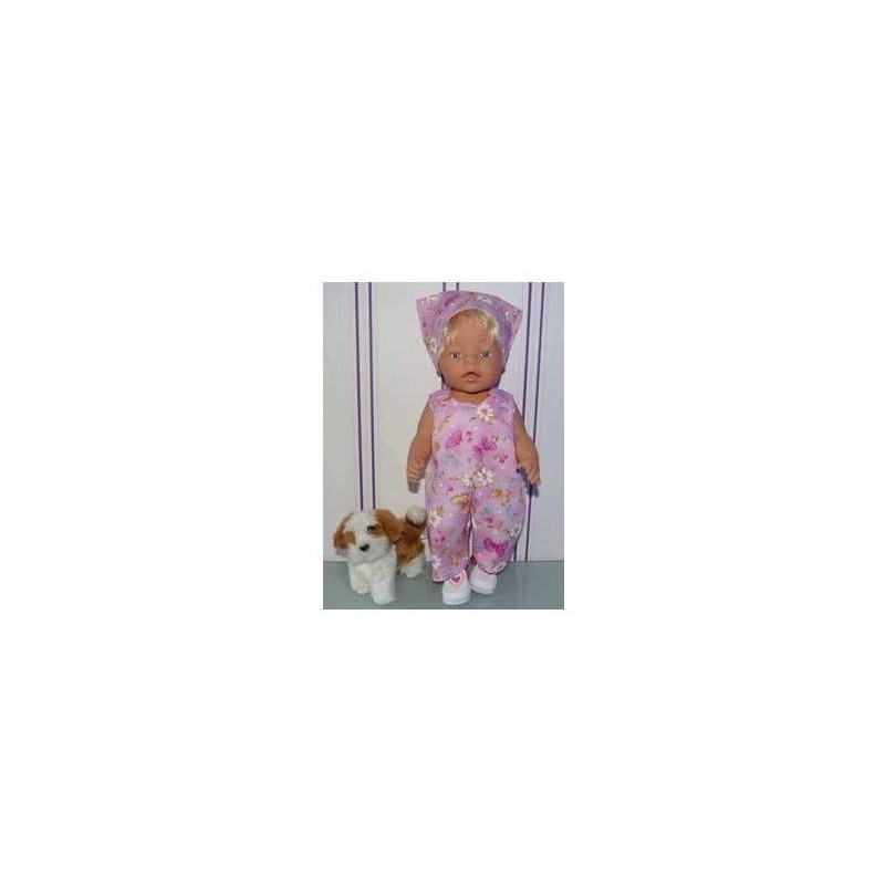 overal roze vlinders baby born 43cm