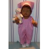 overal roze polka dots baby born 43cm