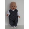 overal setje stippen  baby born 43cm