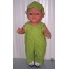 overal groen stippen baby born 43cm