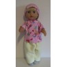 complete set geel met vogels roze baby born 43cm