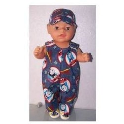 overalthomas de trein  baby born 43cm