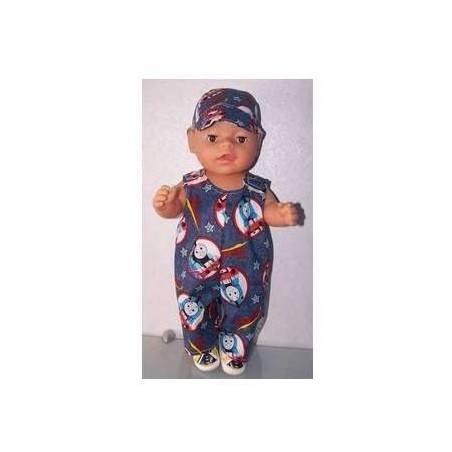 overalthomas de trein  baby born 43cm