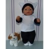 sportief setje wit met zwart baby born 43cm