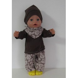 herfst setje bruin vogels baby born 43cm