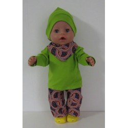 herfst setje grijs circels baby born 43cm