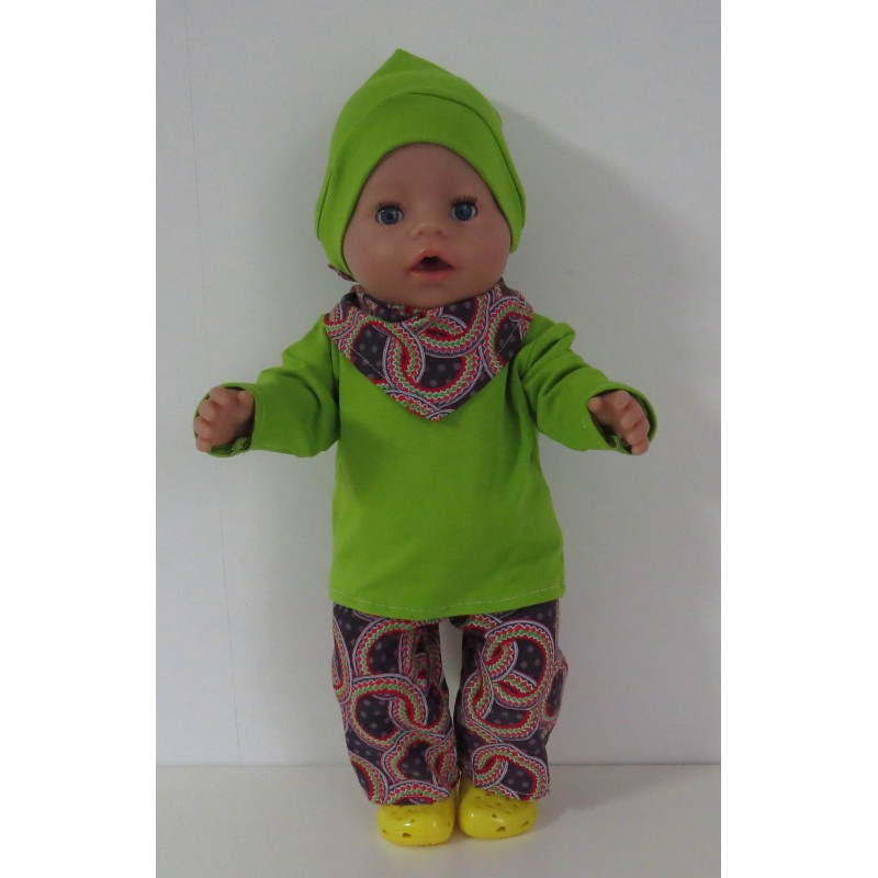 herfst setje grijs circels baby born 43cm