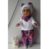 herfst setje blauw met bloemen baby born 43cm