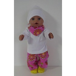 herfst setje roze vogels baby born 43cm
