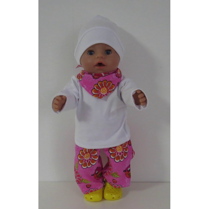 herfst setje roze vogels baby born 43cm