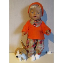 herfst setje bruin gaisha baby born 43cm