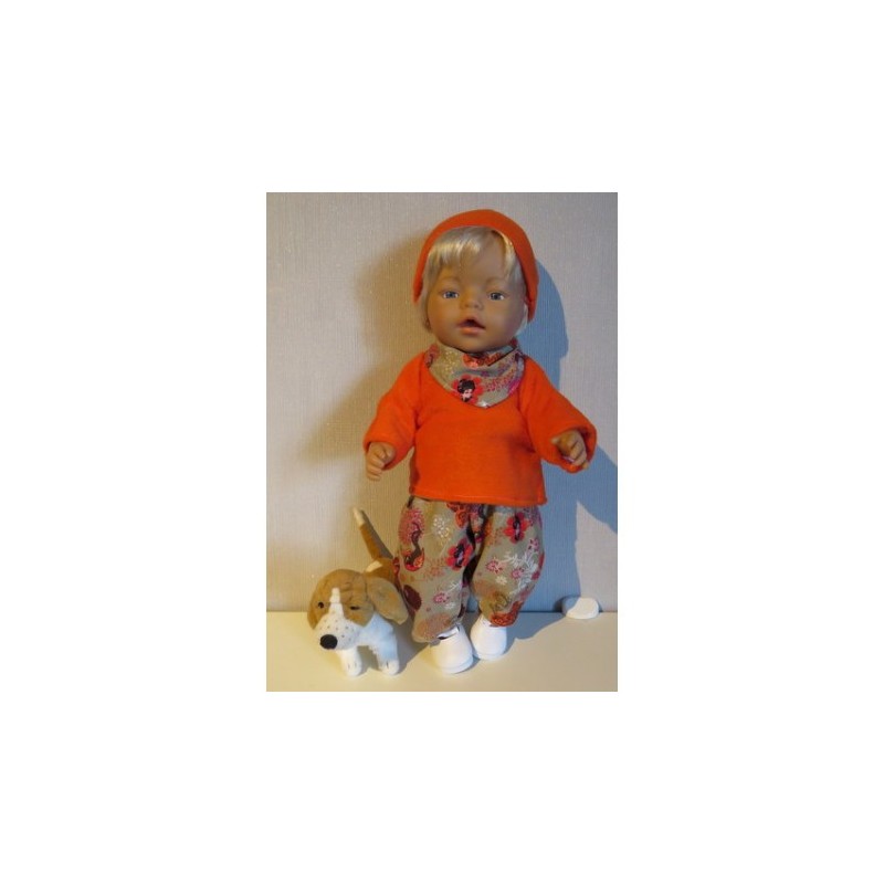 herfst setje bruin gaisha baby born 43cm