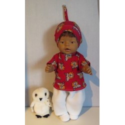 complete set met leeuwen rood baby born 43cm