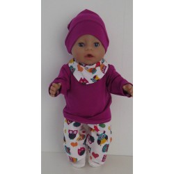 herfst setje uilen baby born 43cm