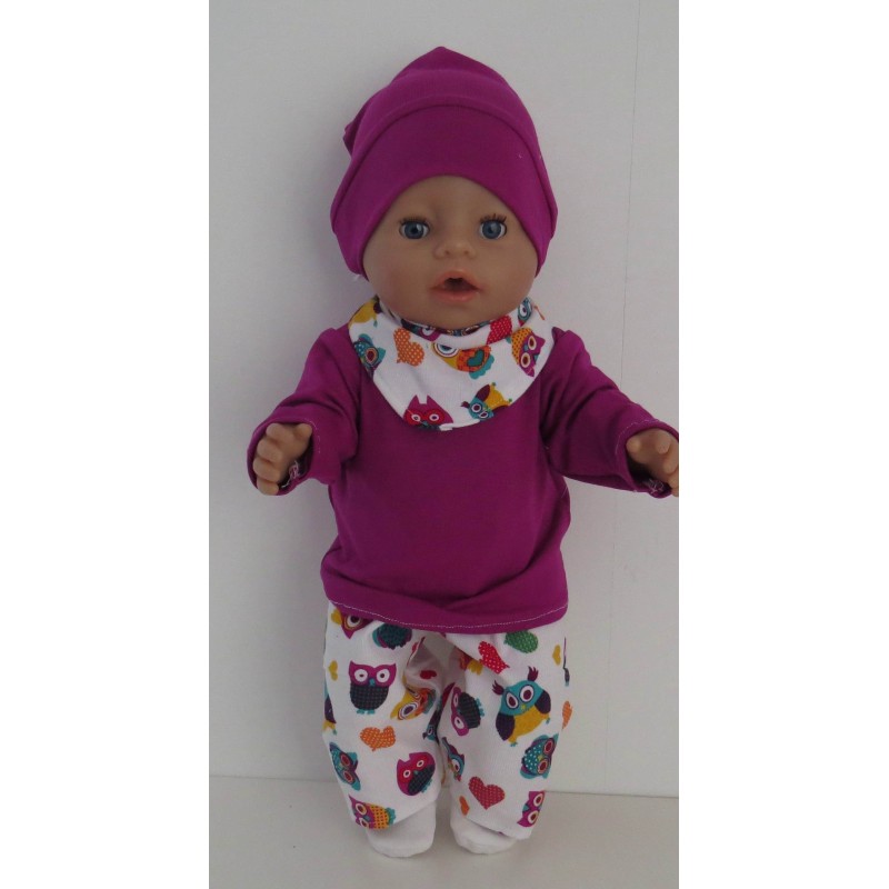herfst setje uilen baby born 43cm