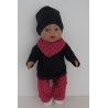 herfst setje retro roze baby born 43cm