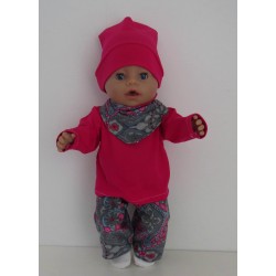 herfst setje grijs baby born 43cm