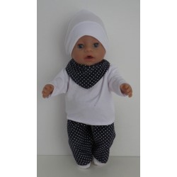 herfst setje stippen  baby born 43cm