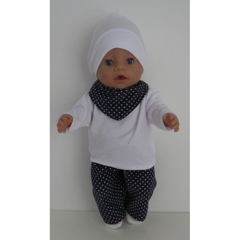 herfst setje stippen  baby born 43cm