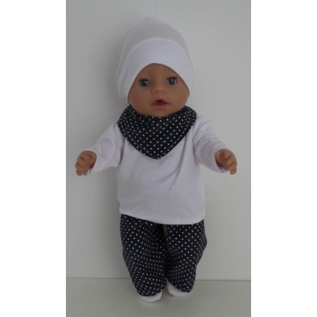 herfst setje stippen  baby born 43cm