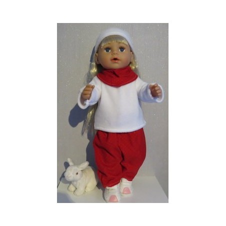 herfst setje rood stippen baby born 43cm