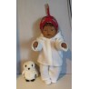 complete set met leeuwen rood baby born 43cm