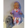 herfst setje wit bloemen baby born 43cm