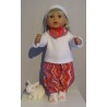 herfst setje roze gestreept baby born 43cm