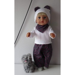 herfst setje grijs sterren roze baby born 43cm