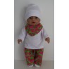 herfst setje groen met vogels roze baby born 43cm