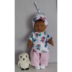 complete set roze met vossen gekleurd baby born 43cm