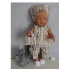 hes setje bruin matroeska baby born 43cm