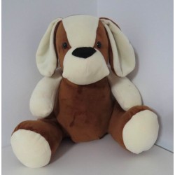 knuffel zittende hond bruin 30cm