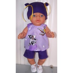 hes setje loony toons lila baby born 43cm