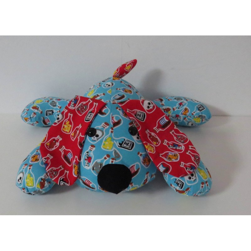 knuffel puppy blauw 38cm