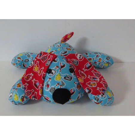 knuffel puppy blauw 38cm