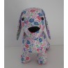 knuffel teckel  wit bloemen 30/25cm