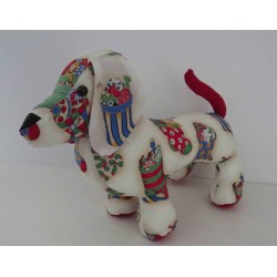 knuffel teckel kest sokken 30/25cm