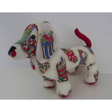 knuffel teckel kest sokken 30/25cm