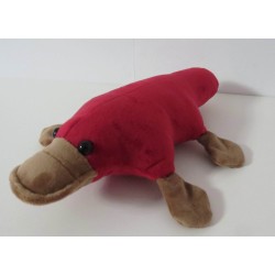 knuffel vogelbekdier rood 30cm