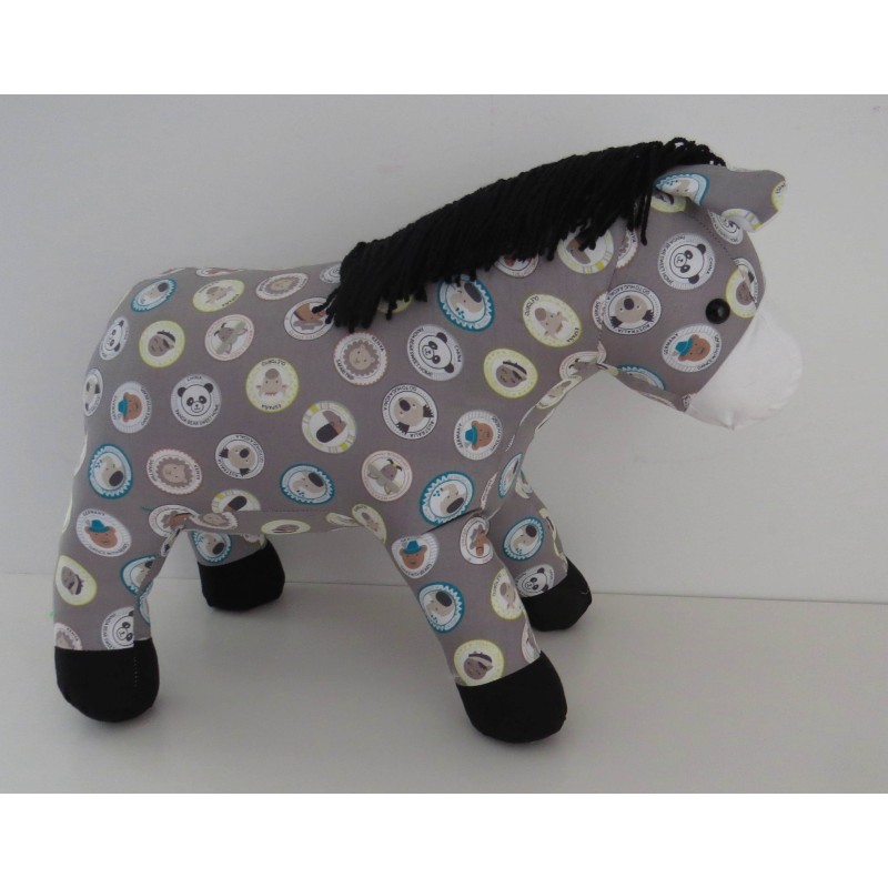 knuffel ezel grijs dieren 38/33cm