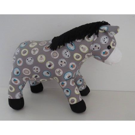 knuffel ezel grijs dieren 38/33cm