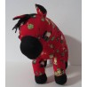 knuffel ezel rood kerst 38/33cm