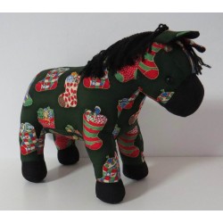 knuffel ezel groen kerst 38/33cm