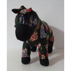 knuffel ezel groen kerst 38/33cm