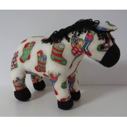 knuffel ezel kerst 38/33cm
