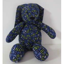 knuffel konijn blauw 38cm